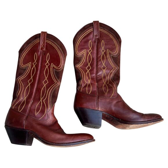 Dan Post 4124 Leather and Suede Cowboy Boots Sz 7.5 - Picture 5 of 8